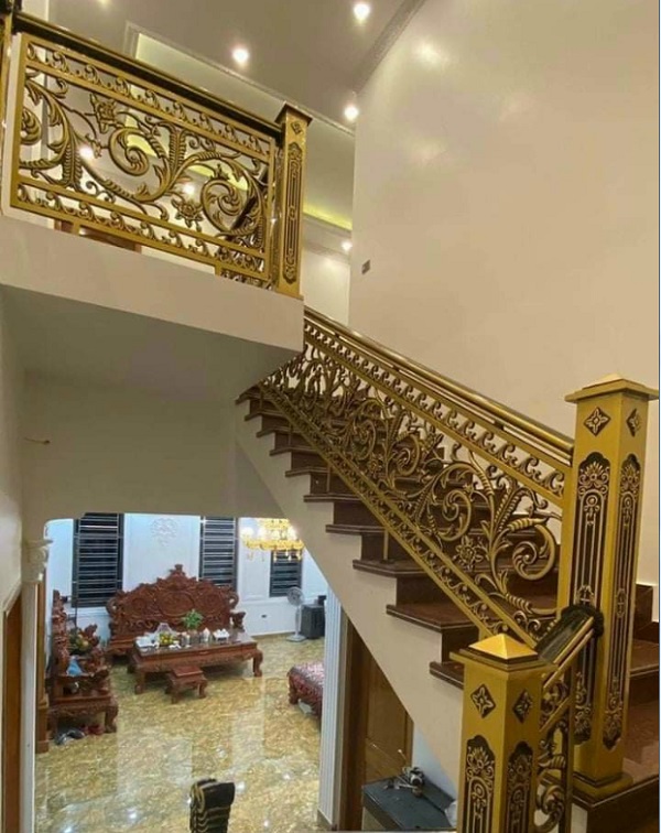 Cầu thang nhôm đúc đẹp