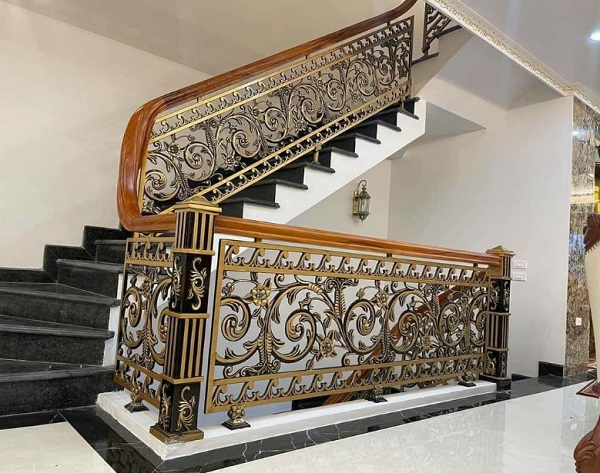 Mẫu cầu thang nhôm đúc đẹp