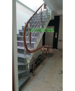 Thi Công Cầu thang inox tay vịn nhưa- Cầu Thang Sắt City