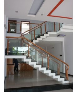 Thi Công Cầu thang kính- Cầu Thang Sắt City
